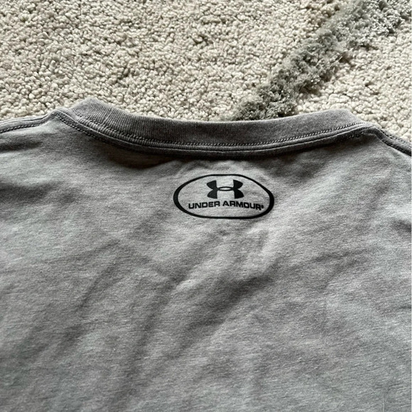 Under Armour tee gray Crewneck tshirt short sleeve SC small new - Picture 7 of 8